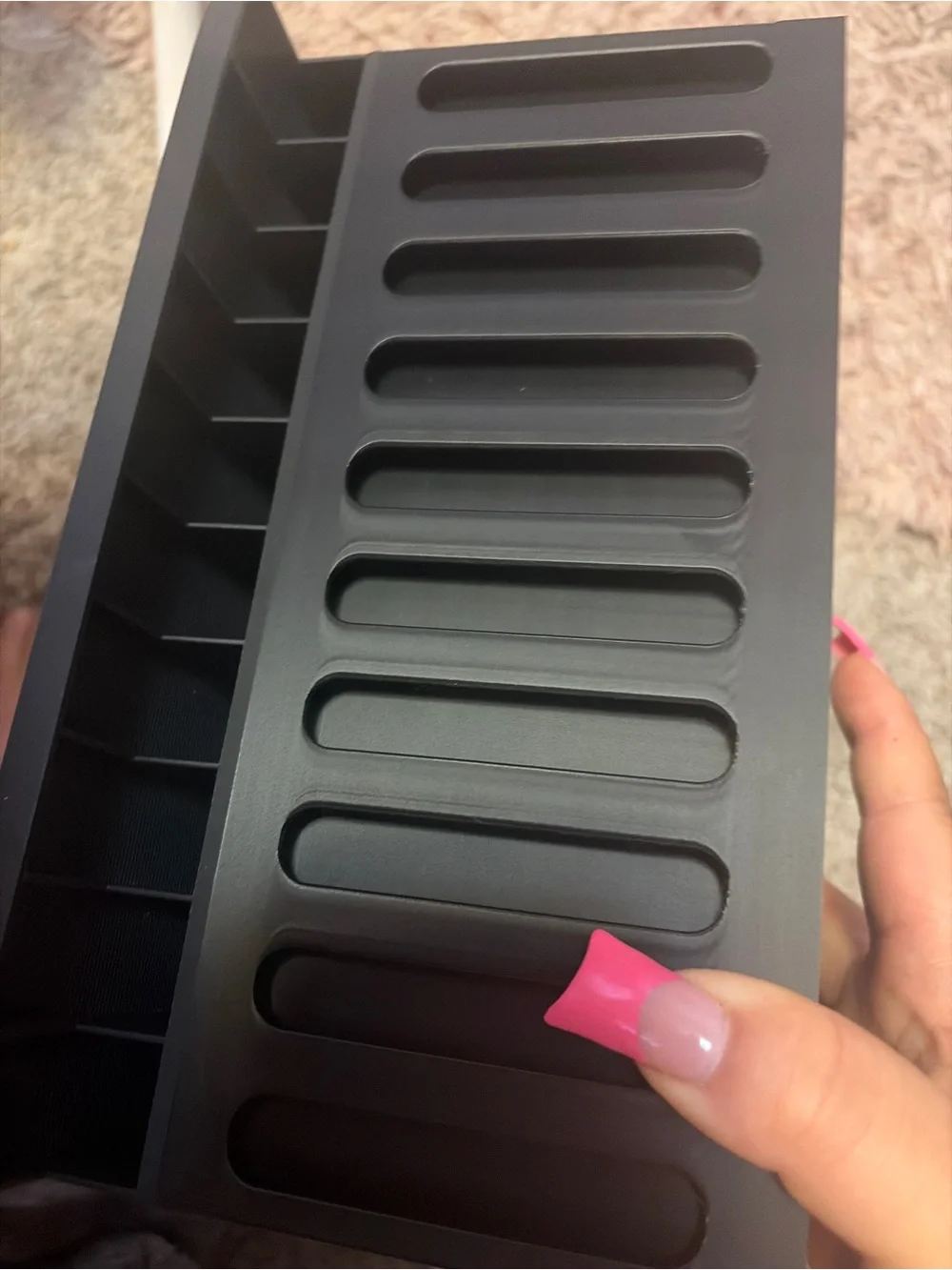 Black Plastic drink packet  Organizer Tray - Compact Home Storage
